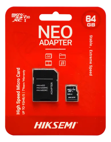 Memoria Micro Sd C/adaptador Clase 10 64gb Hiksemi