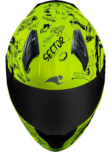 Imagem 5 de 9 de Capacete Race Tech Sector Sky Music Lançamento