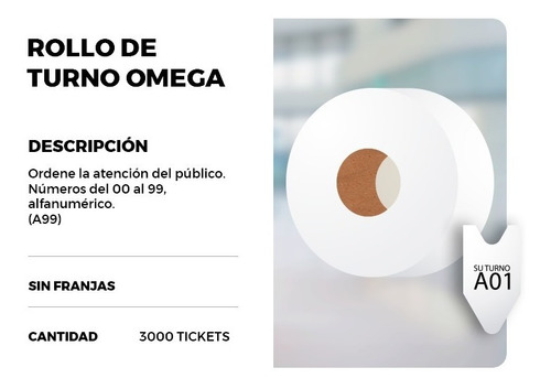 *rollo* Rollo Papel Termico Rollo Ticket Turno *3000 Turnos