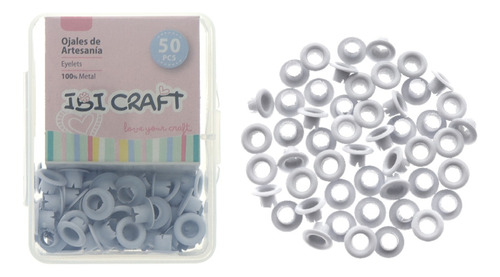 Ojalillos Metalicos Ibi Craft 50 Unidades 4.5mm Blanco