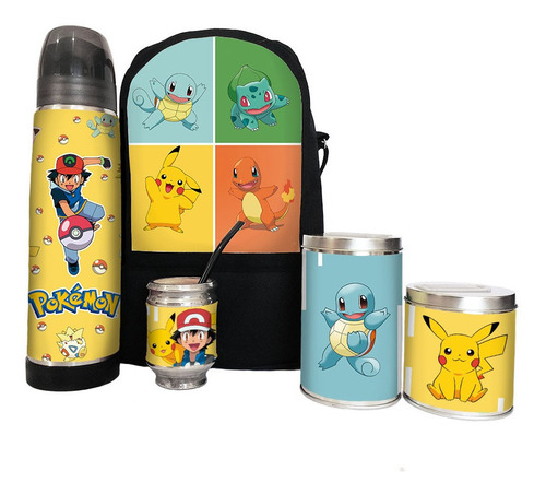 Juego De Mate Equipo Matero Pokemon Lumilagro Set