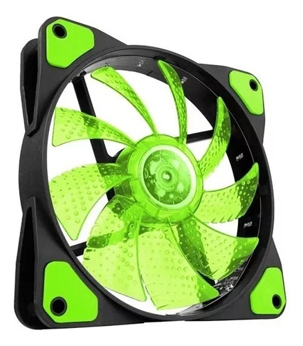 Fan Cooler Ventilador Para Cpu Pc 12cm Luz Led Verde Blanca