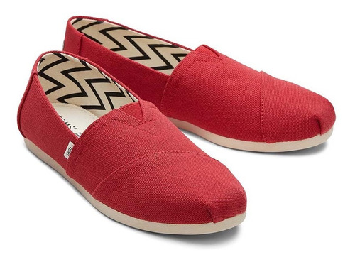 Alpargatas Toms Recycled Cotton Canvas Red Mujer