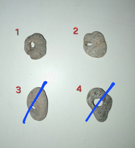 Piedra De Odin. Hagstone. Piedra Bruja. Amuleto. 3 Unidades