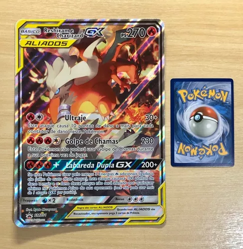 30 Cartas Pokemon Gx + Carta Aliados Reshiram & Charizard