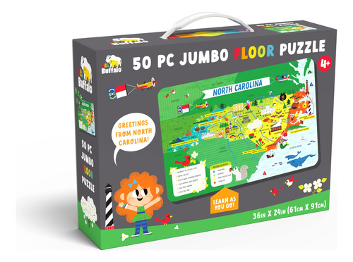 Puzzle Little Buffalo State, Carolina Del Norte, Niños De 4