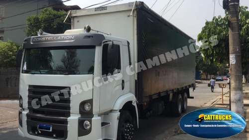 Imagem 2 de 11 de Vw 24250 Constellation 6x2 Ano 2010 Baú Sider
