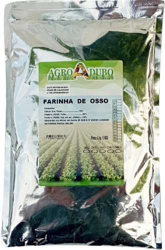 Adubo Farinha De Osso Especial Pacote 1kg