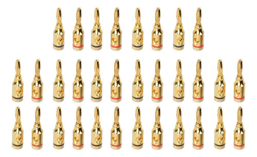 Banana Plugs 32pcs Bocina Aleación De Aluminio Chapado En O