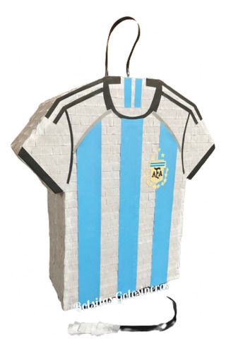 Piñata Artesanal Camiseta Argentina Fútbol Personalizada 