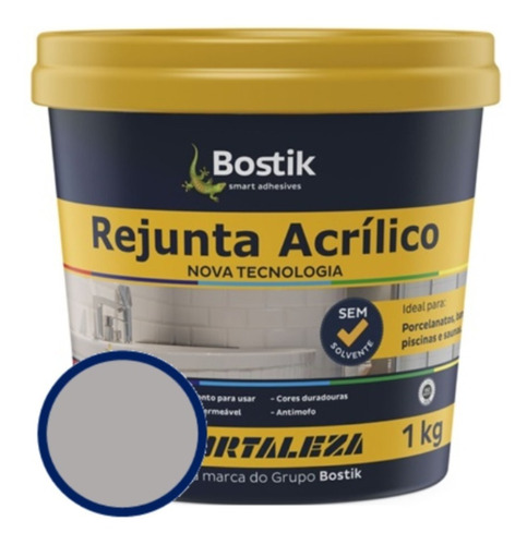 Rejunte Acrílico Cinza Piscina / Porcelanato 1kg Fortaleza