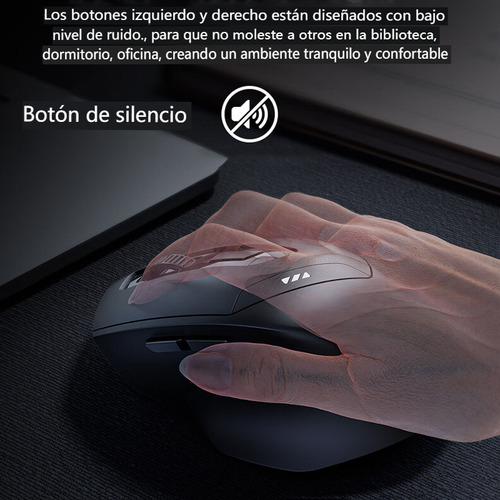 Mouse Inalámbrico Bluetooth Recargable Gamer Ergonomico 2.4g