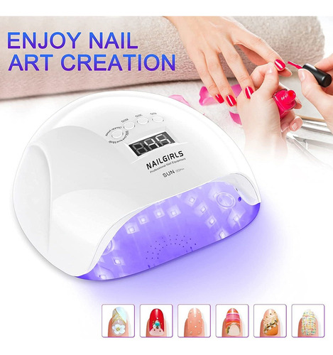 Nailgirls - Lámpara De Uñas Led Uv, Secador De Uñas De 150 W