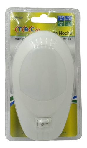 Luz De Noche Led Velador Niños Bebes 1w Luz Calida Tbcin.