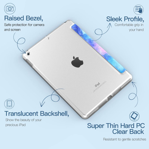 Funda Para iPad 10.2 iPad De 9ª Gen Plegable Nebula Soport