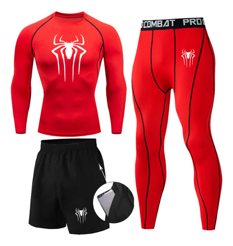 Traje Deportivo Masculino Spider - Man De Tres Piezas Yc