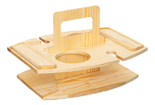 Mesa De Vino, Mesa De Madera Para Aperitivos, Plato