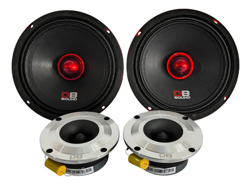Set De Medios Rangos Db Sound 6.5 PLG Dbset65 150wrms 89db Color Negro