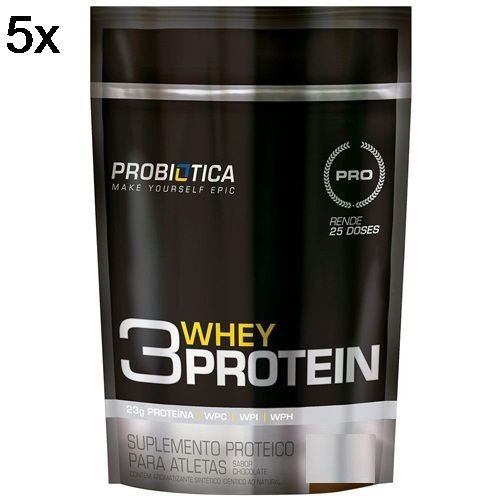 Kit 5x 3 Whey Protein - 825g Baunilha - Probiótica