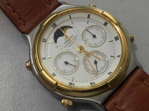 Orient Chronograph Quartz Fase De Lua Made In Japan