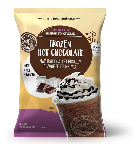 20 Below Frozen Hot Chocolate Big Train Polvos 3.5 Libras