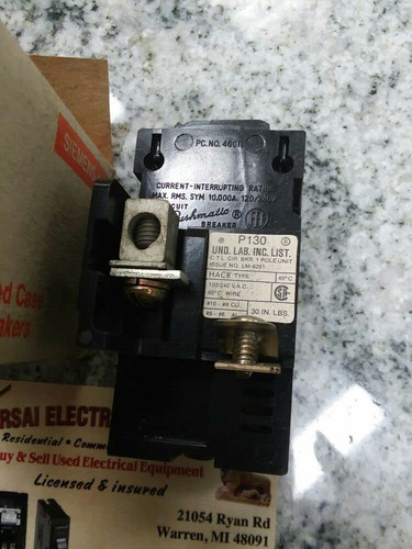 Pc Of 5 Molded Case Circuit Breaker Cd