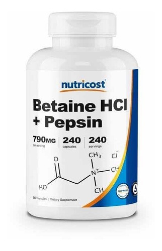 Betaína Hcl Pepsina 750 Mg Cápsulas Usa Betaine Pepsine