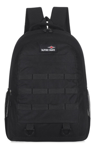 Mochila Tactica Alpine Skate Molle Ajustable Mesh Acolchada Color Negro 17748 Diseño De La Tela Liso