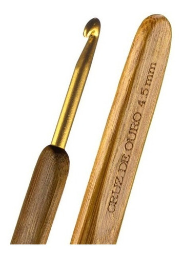 Agulha Crochet Crochê 3.5 Mm Cabo De Bambu