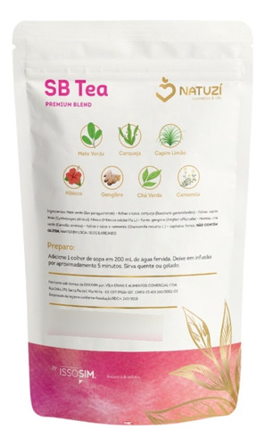 Kit 3 Chás Sb + Emag + Metab Tea Natuzí Premium Blend