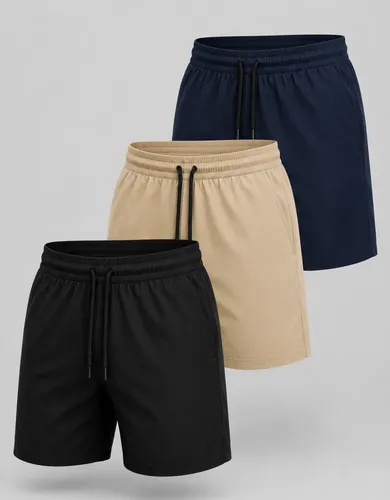 Kit 3 Short Praia Masculino Bermuda Tactel Verão Academia