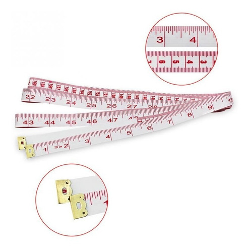 Fita Métrica Costura Medidas Corporal 1,50 M X 60 Polegadas