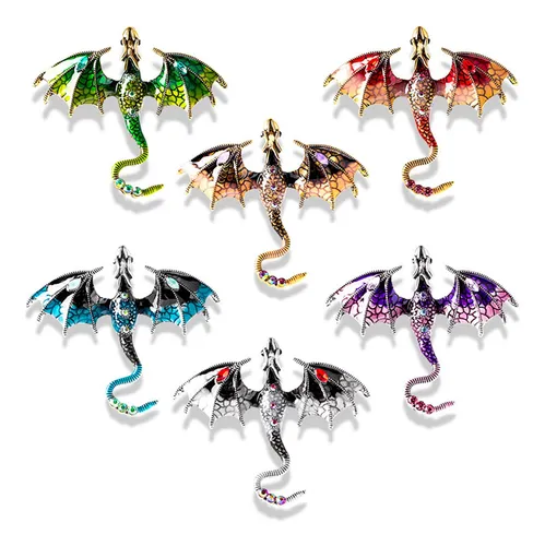 2 Men's Rhinestone Animal Brooch - Elegant Fashion 2 Pcs