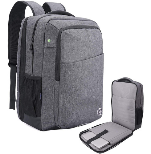 Mochila De Vaije De Negocios Swiss Digital Micro Sd-839 Color Gris