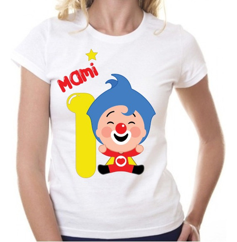 Playera Mami + Playera Papi + Pañalero Payasito Plim Plim