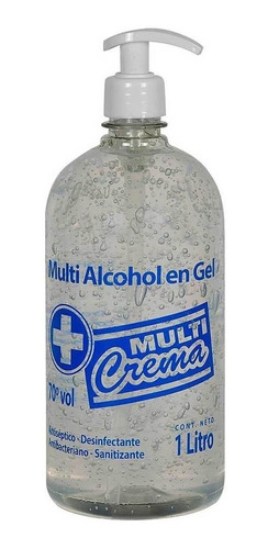 Alcohol En Gel Multicrema Con Válvula X 1 Lt.