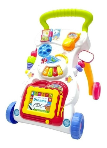 Andador Caminador Primeros Pasos Luz Sonido Juegos + 6 Meses Color Blanco/Multicolor