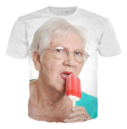 Camiseta Con Estampado De Helado Rojo Para Mujer Mayor Lamie