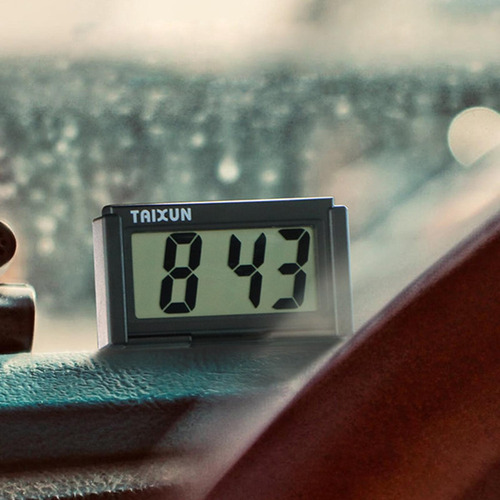 Mini Reloj Para Automóvil Lcd Pantalla De Fecha Y Tablero