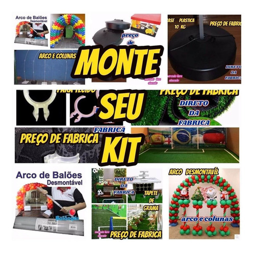 Imagem 7 de 10 de Base Para Balões Decoração 02+01 Arco Desmontável+++++brinde