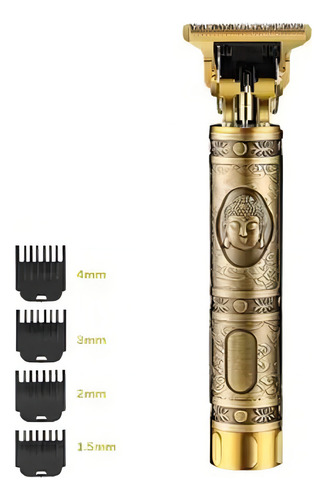 Maquina De Barbear Cabelo Pézinho Recarregavel Detalhe Buda