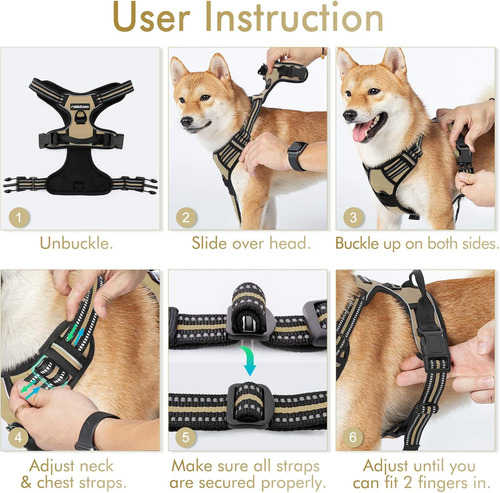 Arnés Para Perros Rabbitgoo, Sin Tiro, Ajustable, M