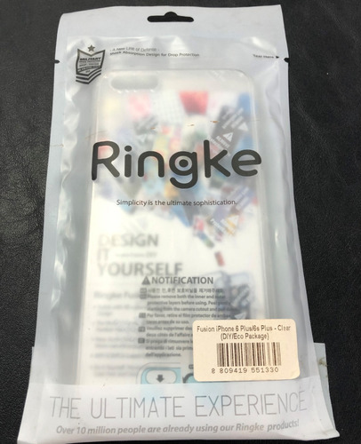 Imagen 1 de 5 de Funda Ringke iPhone 6/6s Plus Fusion Clear (diy/eco Package)