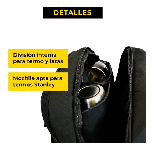 Imagen 10 de 10 de Equipo De Mate Premium Mochila Termo De Acero Green