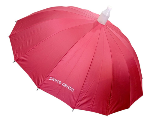 Paraguas Largo Funda Telescopica Pierre Cardin Pcpa08 Bordó Liso
