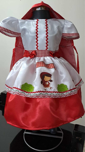 Vestido De Niña Temática Caperucita Roja1 Año