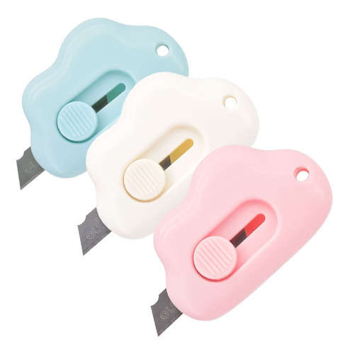 Imagen 1 de 10 de Mini Corta Cartón Cuchillo Cartonero Portátil Forma De Nube