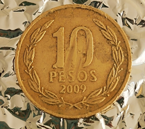 Moneda De 10 Pesos Chilenos Año 2009 Errors (Usado)