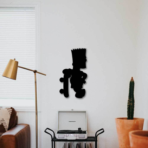 Decoração Para Parede Bart Simpson Silhueta Em Mdf 6mm