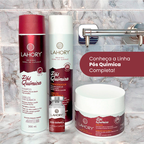 Shampoo Pós-química Lahory 300ml Reconstrução E Força